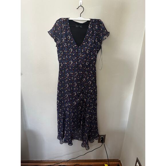 NWT Sam edelmans Ditsy-Print Ruched Midi Dress sz 2 - Picture 6 of 6